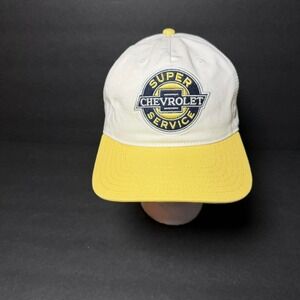 Vintage Chevy snapback white and yellow. Sick colors super clean snapback